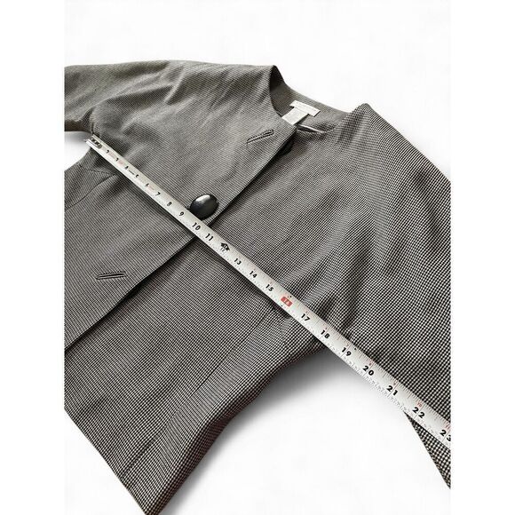 Worthington Stretch Gray Blazer Houndstooth Jacket Womens Sz S Vintage - Picture 3 of 9